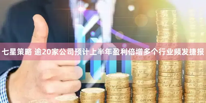 七星策略 逾20家公司预计上半年盈利倍增多个行业频发捷报